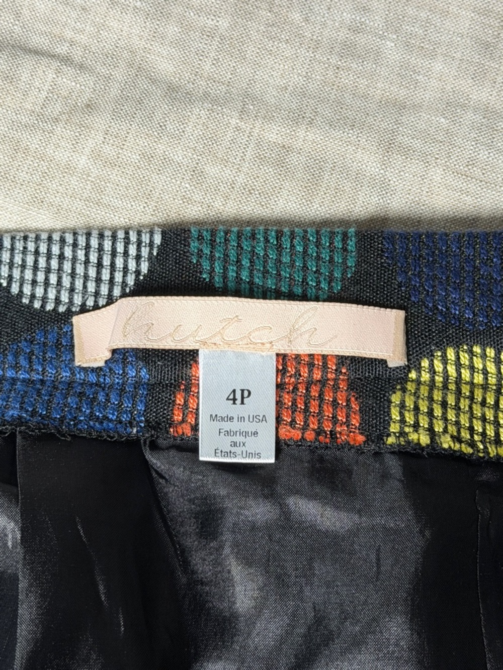 Hutch Anthropologie Polka Dot Jacquard Skirt A-Line Pleated Multicolor Size 4P - Picture 6 of 9